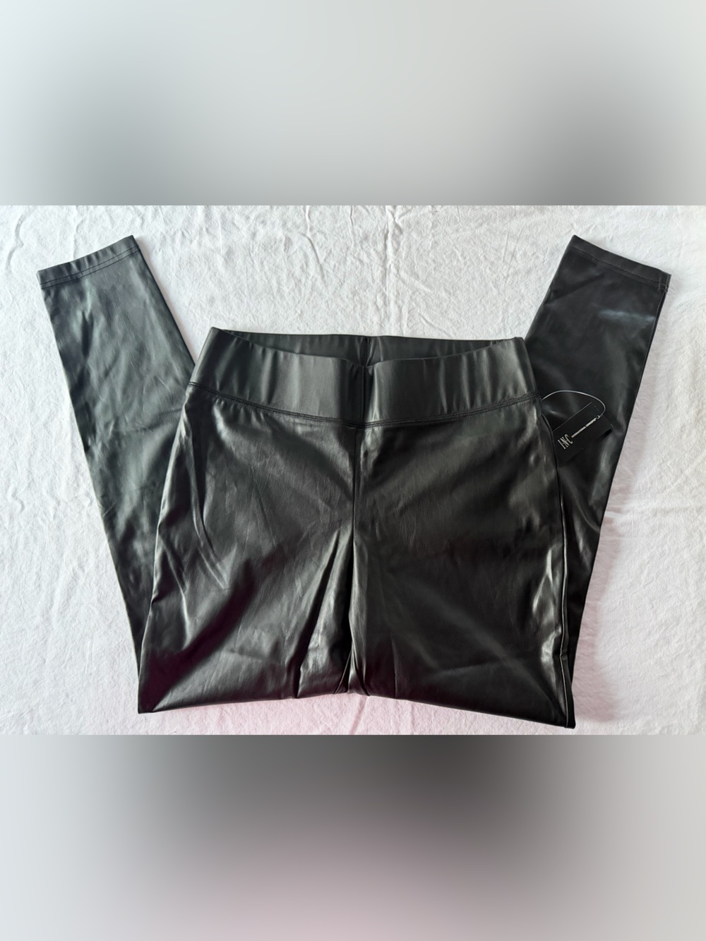 INC International Concepts Black Faux Leather Leggings